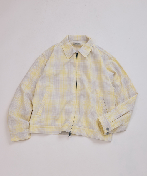 JOURNAL STANDARD relume（ジャーナルスタンダード　レリューム）の「チェック ショート シャツブルゾン（その他アウター・メンズ・ピンク/パープル/イエロー・MEDIUM/LARGE）」の2枚目の写真