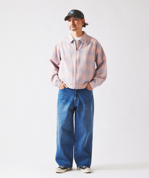 JOURNAL STANDARD relume（ジャーナルスタンダード　レリューム）の「チェック ショート シャツブルゾン（その他アウター・メンズ・ピンク/パープル/イエロー・MEDIUM/LARGE）」の5枚目の写真