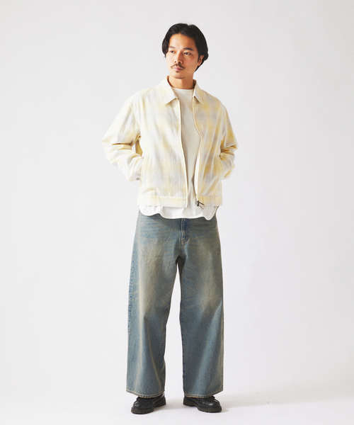 JOURNAL STANDARD relume（ジャーナルスタンダード　レリューム）の「チェック ショート シャツブルゾン（その他アウター・メンズ・ピンク/パープル/イエロー・MEDIUM/LARGE）」の6枚目の写真