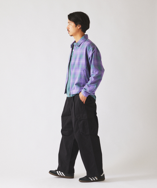 JOURNAL STANDARD relume（ジャーナルスタンダード　レリューム）の「チェック ショート シャツブルゾン（その他アウター・メンズ・ピンク/パープル/イエロー・MEDIUM/LARGE）」の7枚目の写真