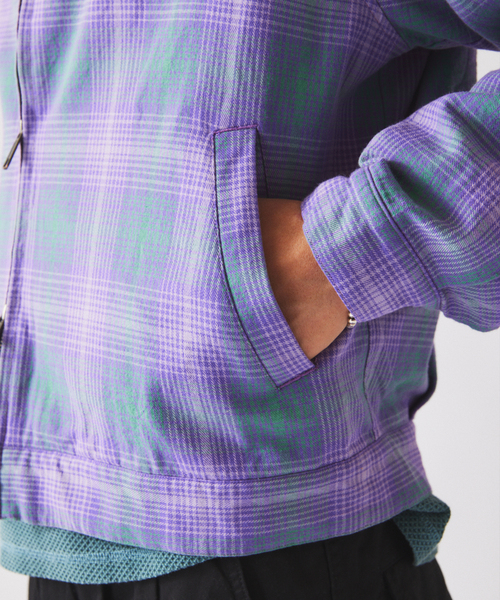 JOURNAL STANDARD relume（ジャーナルスタンダード　レリューム）の「チェック ショート シャツブルゾン（その他アウター・メンズ・ピンク/パープル/イエロー・MEDIUM/LARGE）」の14枚目の写真