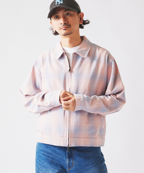 JOURNAL STANDARD relume（ジャーナルスタンダード　レリューム）の「チェック ショート シャツブルゾン（その他アウター・メンズ・ピンク/パープル/イエロー・MEDIUM/LARGE）」の19枚目の写真