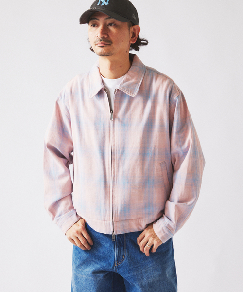 JOURNAL STANDARD relume（ジャーナルスタンダード　レリューム）の「チェック ショート シャツブルゾン（その他アウター・メンズ・ピンク/パープル/イエロー・MEDIUM/LARGE）」の20枚目の写真