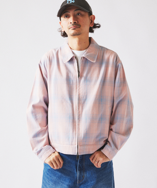 JOURNAL STANDARD relume（ジャーナルスタンダード　レリューム）の「チェック ショート シャツブルゾン（その他アウター・メンズ・ピンク/パープル/イエロー・MEDIUM/LARGE）」の21枚目の写真