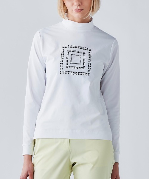 Picone CLUB（ピッコーネクラブ）の「UV速乾ピコスクエア柄プルオーバー（Tシャツ/カットソー・レディース・ブラック/ライトブルー/イエロー/ホワイト・9号/11号/13号）」の13枚目の写真