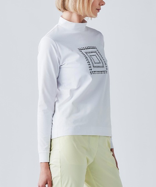 Picone CLUB（ピッコーネクラブ）の「UV速乾ピコスクエア柄プルオーバー（Tシャツ/カットソー・レディース・ブラック/ライトブルー/イエロー/ホワイト・9号/11号/13号）」の16枚目の写真
