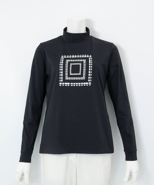 Picone CLUB（ピッコーネクラブ）の「UV速乾ピコスクエア柄プルオーバー（Tシャツ/カットソー・レディース・ブラック/ライトブルー/イエロー/ホワイト・9号/11号/13号）」の5枚目の写真