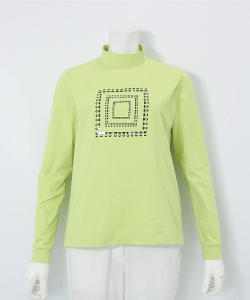 Picone CLUB（ピッコーネクラブ）の「UV速乾ピコスクエア柄プルオーバー（Tシャツ/カットソー・レディース・ブラック/ライトブルー/イエロー/ホワイト・9号/11号/13号）」の7枚目の写真