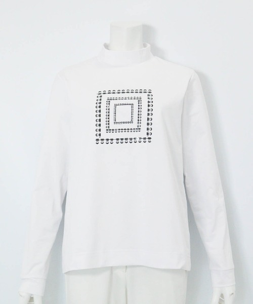 Picone CLUB（ピッコーネクラブ）の「UV速乾ピコスクエア柄プルオーバー（Tシャツ/カットソー・レディース・ブラック/ライトブルー/イエロー/ホワイト・9号/11号/13号）」の11枚目の写真