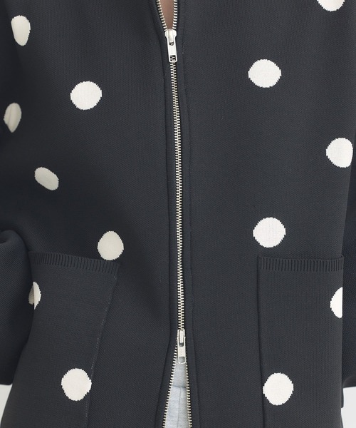 earth music&ecology（アースミュージックアンドエコロジー）の「ダブルジップドットカーディガン（カーディガン/ボレロ・レディース・ブラック系その他5/ドット・FREE）」の10枚目の写真