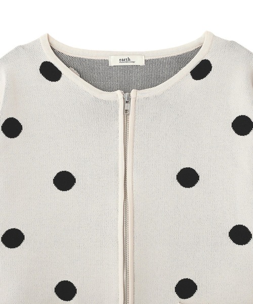 earth music&ecology（アースミュージックアンドエコロジー）の「ダブルジップドットカーディガン（カーディガン/ボレロ・レディース・ブラック系その他5/ドット・FREE）」の13枚目の写真