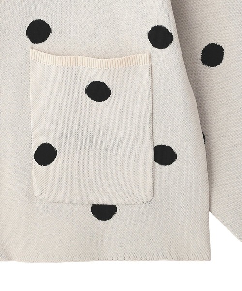 earth music&ecology（アースミュージックアンドエコロジー）の「ダブルジップドットカーディガン（カーディガン/ボレロ・レディース・ブラック系その他5/ドット・FREE）」の15枚目の写真