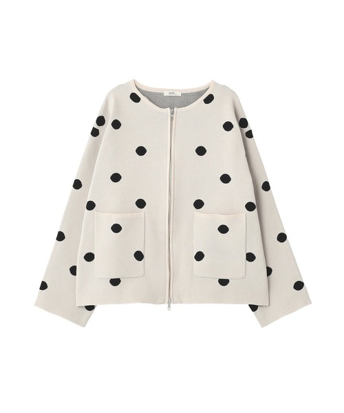 earth music&ecology（アースミュージックアンドエコロジー）の「ダブルジップドットカーディガン（カーディガン/ボレロ・レディース・ブラック系その他5/ドット・FREE）」の19枚目の写真