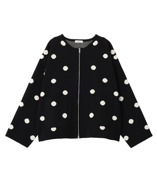 earth music&ecology（アースミュージックアンドエコロジー）の「ダブルジップドットカーディガン（カーディガン/ボレロ・レディース・ブラック系その他5/ドット・FREE）」の20枚目の写真