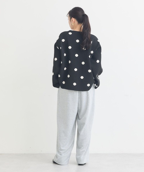 earth music&ecology（アースミュージックアンドエコロジー）の「ダブルジップドットカーディガン（カーディガン/ボレロ・レディース・ブラック系その他5/ドット・FREE）」の8枚目の写真
