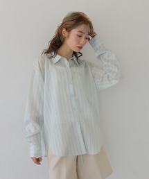 CLEIO | 【CLEIO】STRIPE WAIST RIBBON SHIRT/ストライプウエストリボンシャツ(シャツ/ブラウス)
