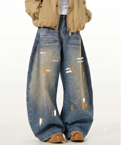 NEW GENTLEMAN(ニュージェントルマン)の「デュワーズデニム ワイドバギー バルーンパンツ(デニムパンツ・メンズ・ブルー・M/S/L)」の4枚目の写真