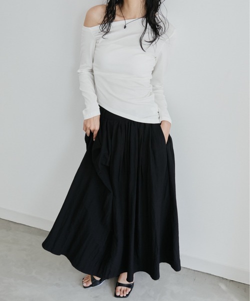 DRWCYS(ドロシーズ)の「カラーボリュームギャザースカート(スカート・レディース・イエロー/ブラック/オフホワイト・FREE)」の3枚目の写真