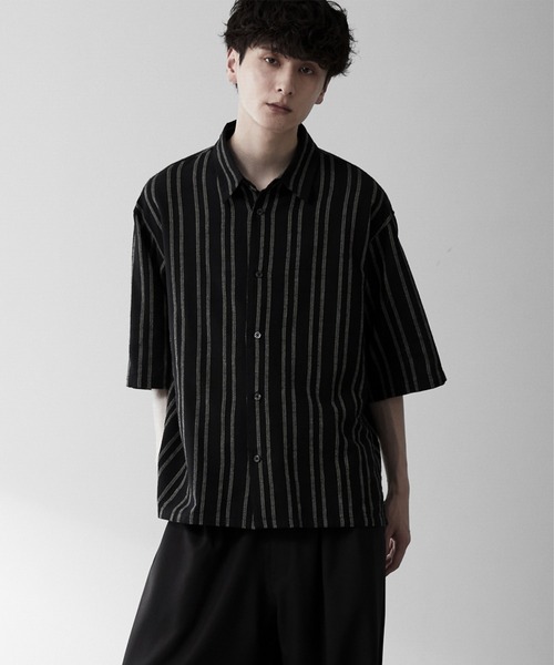 RUUBON】airy half sleeve box shirt/エアリーハーフスリーブボックス