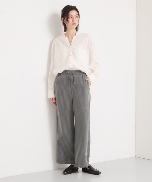 THE SHOP TK (ザ ショップ ティーケー )の「ストライプイージーワイドパンツ(その他パンツ・レディース・ライトグレー系2/チャコール・12/13)」の10枚目の写真