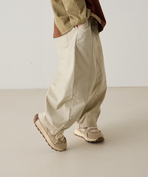 riziere（リジェール）の「センターダブルシーム配色ステッチパンツ（その他パンツ・キッズ・ブラック/オフホワイト/グレー/ベージュ・120/110/100/90/150/140/130）」の19枚目の写真