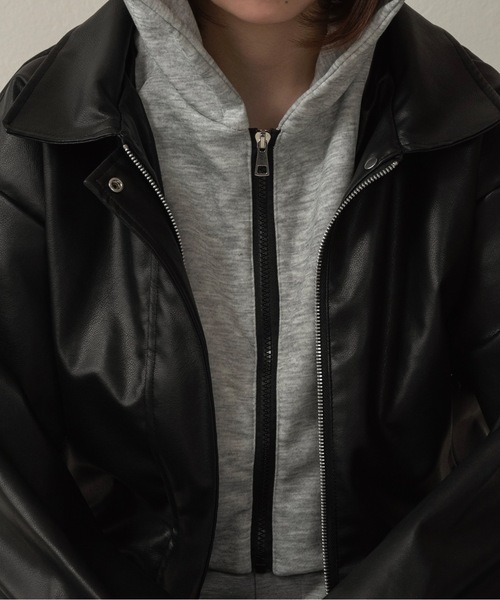 lawgy(ラウジー)の「hooded docking short blouson / フーデッドドッキングショートブルゾン(ブルゾン・レディース・ホワイト/ブラウン/ブラック・FREE)」の17枚目の写真