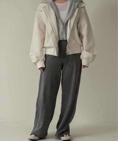 lawgy(ラウジー)の「hooded docking short blouson / フーデッドドッキングショートブルゾン(ブルゾン・レディース・ホワイト/ブラウン/ブラック・FREE)」の8枚目の写真