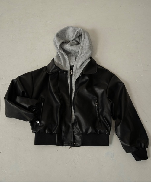 lawgy(ラウジー)の「hooded docking short blouson / フーデッドドッキングショートブルゾン(ブルゾン・レディース・ホワイト/ブラウン/ブラック・FREE)」の20枚目の写真