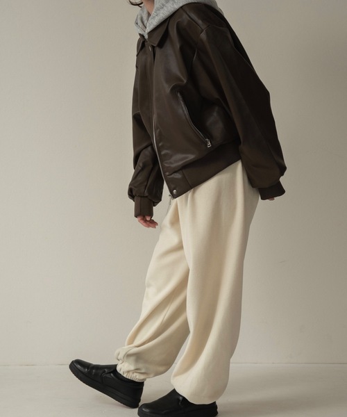 lawgy(ラウジー)の「hooded docking short blouson / フーデッドドッキングショートブルゾン(ブルゾン・レディース・ホワイト/ブラウン/ブラック・FREE)」の14枚目の写真
