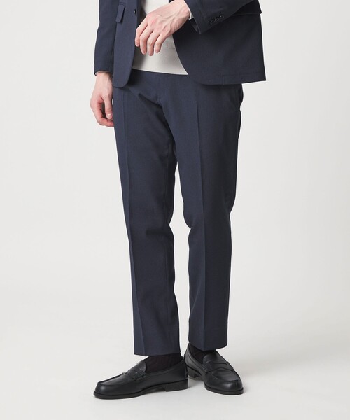 A DAY IN THE LIFE UNITED ARROWS(アデイインザライフユナイテッドアローズ)の「バーズアイ ノープリーツ スラックス-セットアップ対応・マシンウォッシャブル-<A DAY IN THE LIFE>(スラックス・メンズ・ネイビー/ダークグレー/モカ・L/S/M/XL)」の3枚目の写真