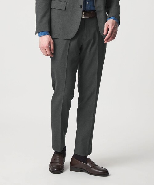 A DAY IN THE LIFE UNITED ARROWS(アデイインザライフユナイテッドアローズ)の「バーズアイ ノープリーツ スラックス-セットアップ対応・マシンウォッシャブル-<A DAY IN THE LIFE>(スラックス・メンズ・ネイビー/ダークグレー/モカ・L/S/M/XL)」の5枚目の写真