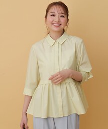 フレアペプラム シャツ