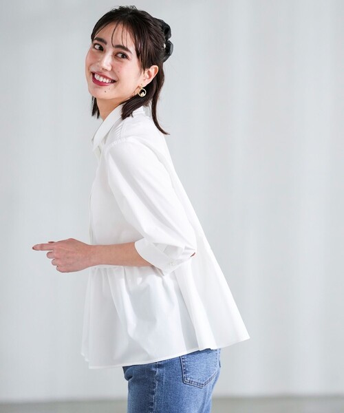 ANY SIS(エニィスィス)の「フレアペプラム シャツ(シャツ/ブラウス・レディース・ライトイエロー系/ホワイト系/スカイブルー系・MEDIUM)」の15枚目の写真