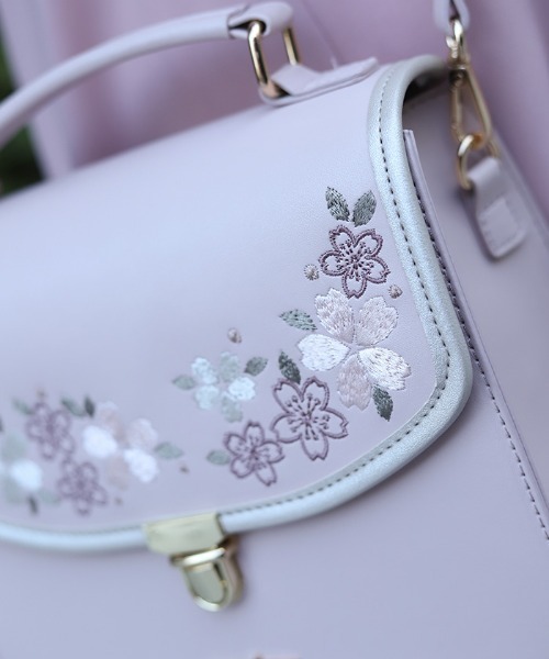 axes femme（アクシーズファム）の「桜刺繍配色デザインボストン（ボストンバッグ・レディース・ピンク/キナリ・FREE）」の21枚目の写真