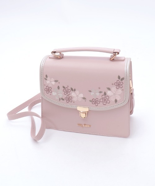 axes femme（アクシーズファム）の「桜刺繍配色デザインボストン（ボストンバッグ・レディース・ピンク/キナリ・FREE）」の11枚目の写真