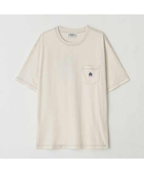 BOOVOOM（ブーブーム）の「[ビッグサイズ]BVMスタンプラベルポケットステッチTシャツ（Tシャツ/カットソー・メンズ・ベージュ系その他/レッド系その他/ブラック・XL/XXL/XXXL）」の2枚目の写真