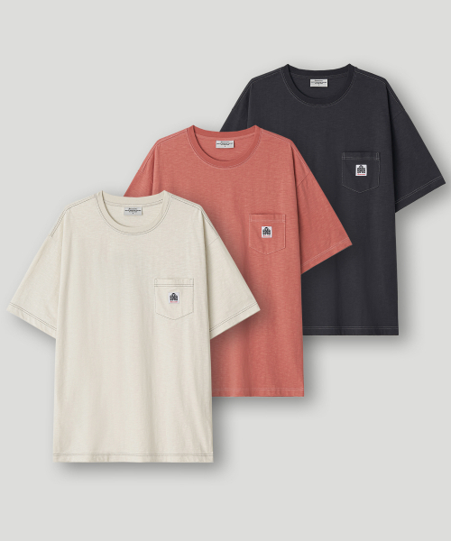 BOOVOOM（ブーブーム）の「[ビッグサイズ]BVMスタンプラベルポケットステッチTシャツ（Tシャツ/カットソー・メンズ・ベージュ系その他/レッド系その他/ブラック・XL/XXL/XXXL）」の5枚目の写真
