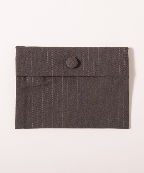 MUHET（ミュエータ）の「stripe wide-leg trouser with belt / ベルト付きストライプスラックスパンツ（スラックス・レディース・ブラウン/チャコールグレー・SMALL/MEDIUM/LARGE）」の9枚目の写真