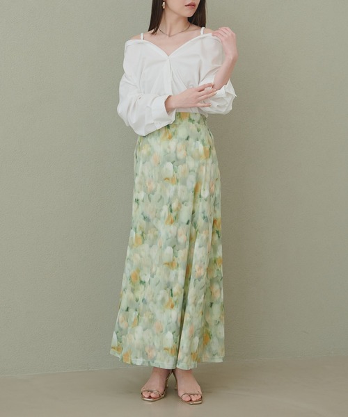 natural couture（ナチュラルクチュール）の「ニュアンス柄フレアスカート（スカート・レディース・ピンク系その他/ベージュ系その他/ブラック系その他/グリーン系その他・FREE）」の19枚目の写真