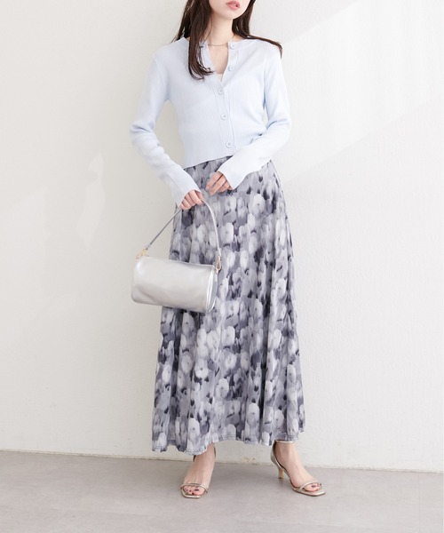 natural couture（ナチュラルクチュール）の「ニュアンス柄フレアスカート（スカート・レディース・ピンク系その他/ベージュ系その他/ブラック系その他/グリーン系その他・FREE）」の7枚目の写真