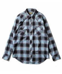 ［UNIVERD72/ユニバード］OMBRE CHECK WESTERN SHIRT オンブレチェック ウエスタンシャツ