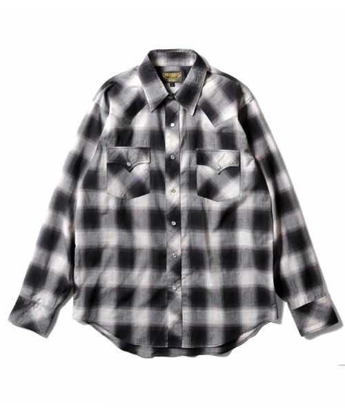 UNIVERD72/ユニバード］OMBRE CHECK WESTERN SHIRT オンブレチェック
