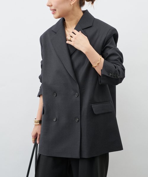 Deuxieme Classe(ドゥーズィエムクラス)の「【LOULOU DE SAISON/ルル デ セゾン】DONAU LDS TAILORED JACK(その他アウター・レディース・ブラック・FREE)」の2枚目の写真