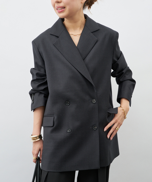 Deuxieme Classe(ドゥーズィエムクラス)の「【LOULOU DE SAISON/ルル デ セゾン】DONAU LDS TAILORED JACK(その他アウター・レディース・ブラック・FREE)」の3枚目の写真