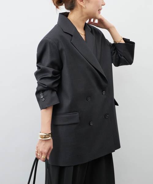 Deuxieme Classe(ドゥーズィエムクラス)の「【LOULOU DE SAISON/ルル デ セゾン】DONAU LDS TAILORED JACK(その他アウター・レディース・ブラック・FREE)」の4枚目の写真