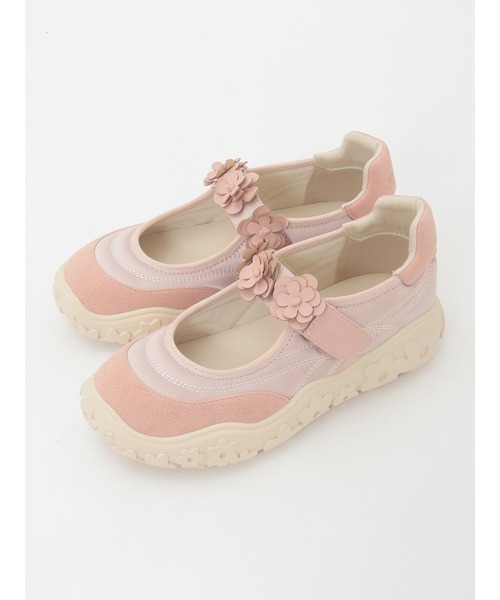PINK HOUSE（ピンクハウス）の「フラワーモチーフ付きベルクロスニーカー（スニーカー・レディース・ブルーグレー/ブラック/ピンク/シャンパン・LARGE/MEDIUM/SMALL）」の4枚目の写真