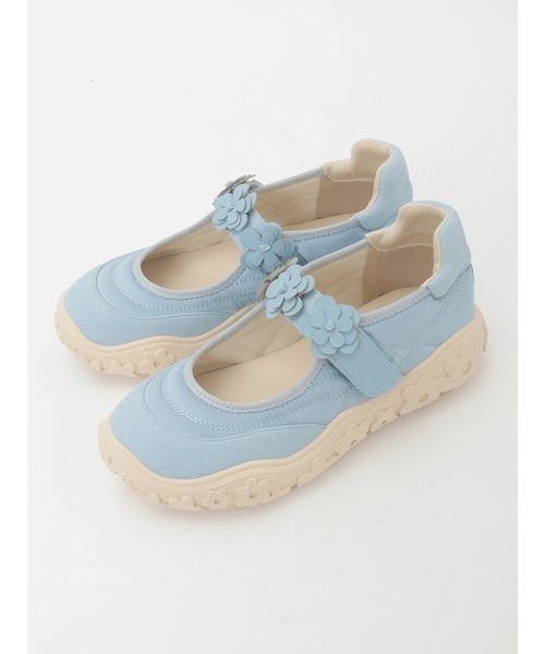 PINK HOUSE（ピンクハウス）の「フラワーモチーフ付きベルクロスニーカー（スニーカー・レディース・ブルーグレー/ブラック/ピンク/シャンパン・LARGE/MEDIUM/SMALL）」の10枚目の写真