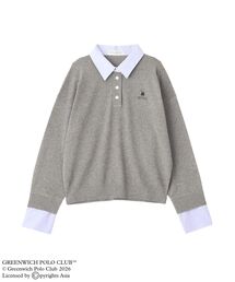 GREENWICH POLO CLUB(TM) 布帛ドッキングポロニットプルオーバー
