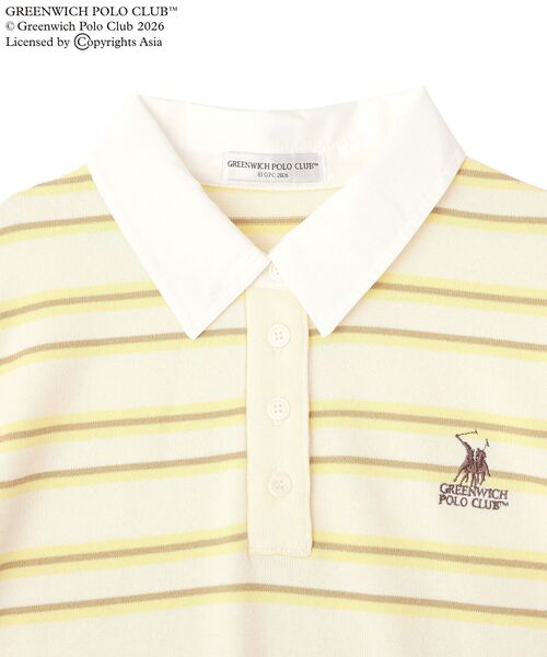 GREENWICH POLO CLUB(グリニッジポロクラブ)の「GREENWICH POLO CLUB(TM) 布帛ドッキングポロニットプルオーバー(Tシャツ/カットソー・レディース・グレー/サックスブルー/イエロー/ホワイト系その他2・FREE)」の14枚目の写真