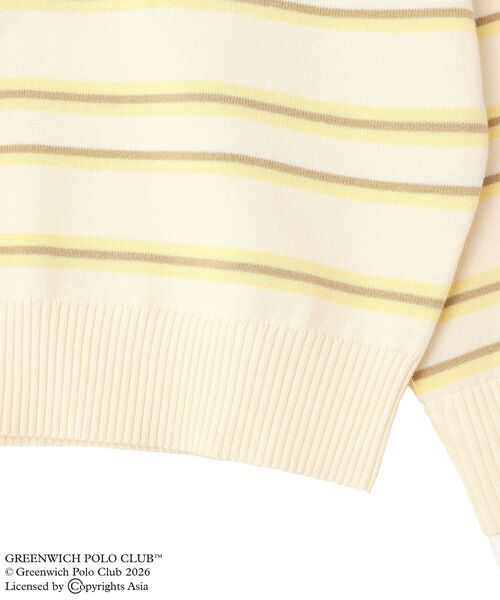GREENWICH POLO CLUB(グリニッジポロクラブ)の「GREENWICH POLO CLUB(TM) 布帛ドッキングポロニットプルオーバー(Tシャツ/カットソー・レディース・グレー/サックスブルー/イエロー/ホワイト系その他2・FREE)」の16枚目の写真